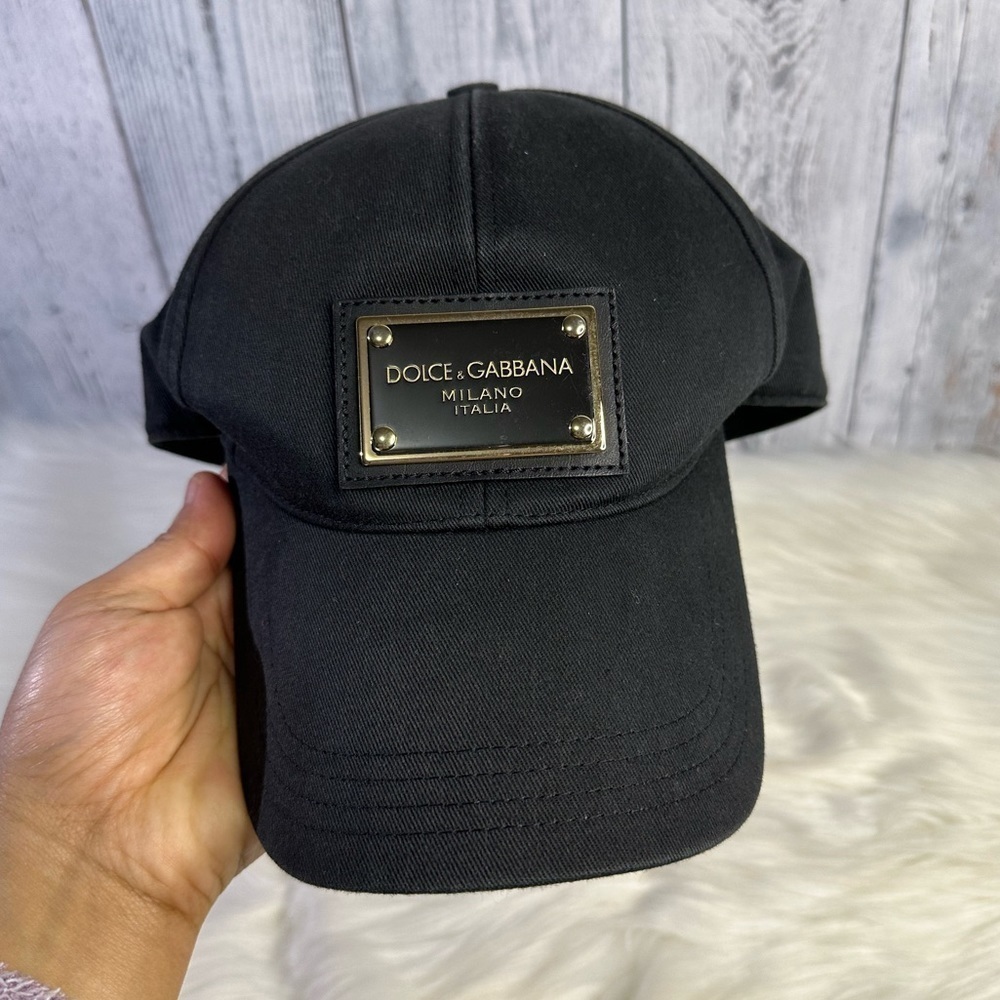 DOLCE & GABBANA unisex logo hat in black
